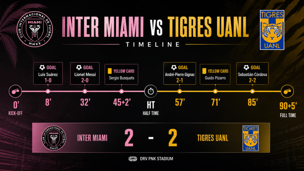 Inter Miami vs Tigres Uanl Timeline: A Powerful Clash of Passion, Pressure, and Late-Game Drama